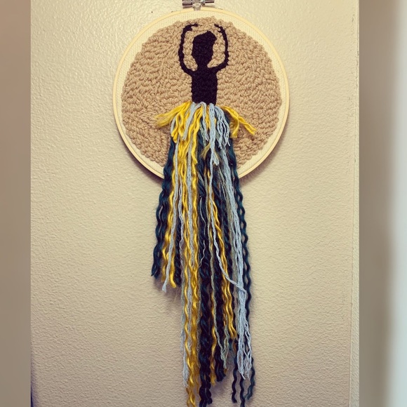 Other - Ballerina punch needle wall art/hair bow holder!!